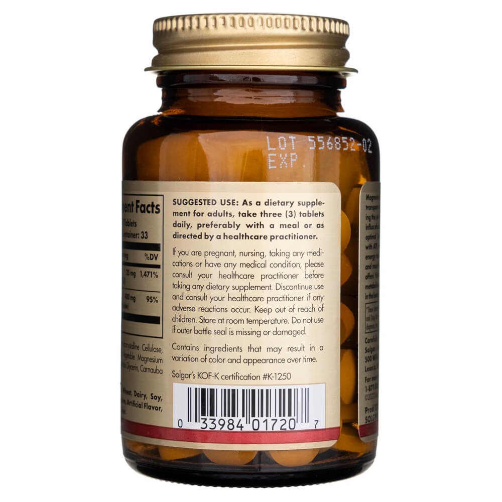 SOLGAR magneesium vitamiin B6-ga – 100 tabletti