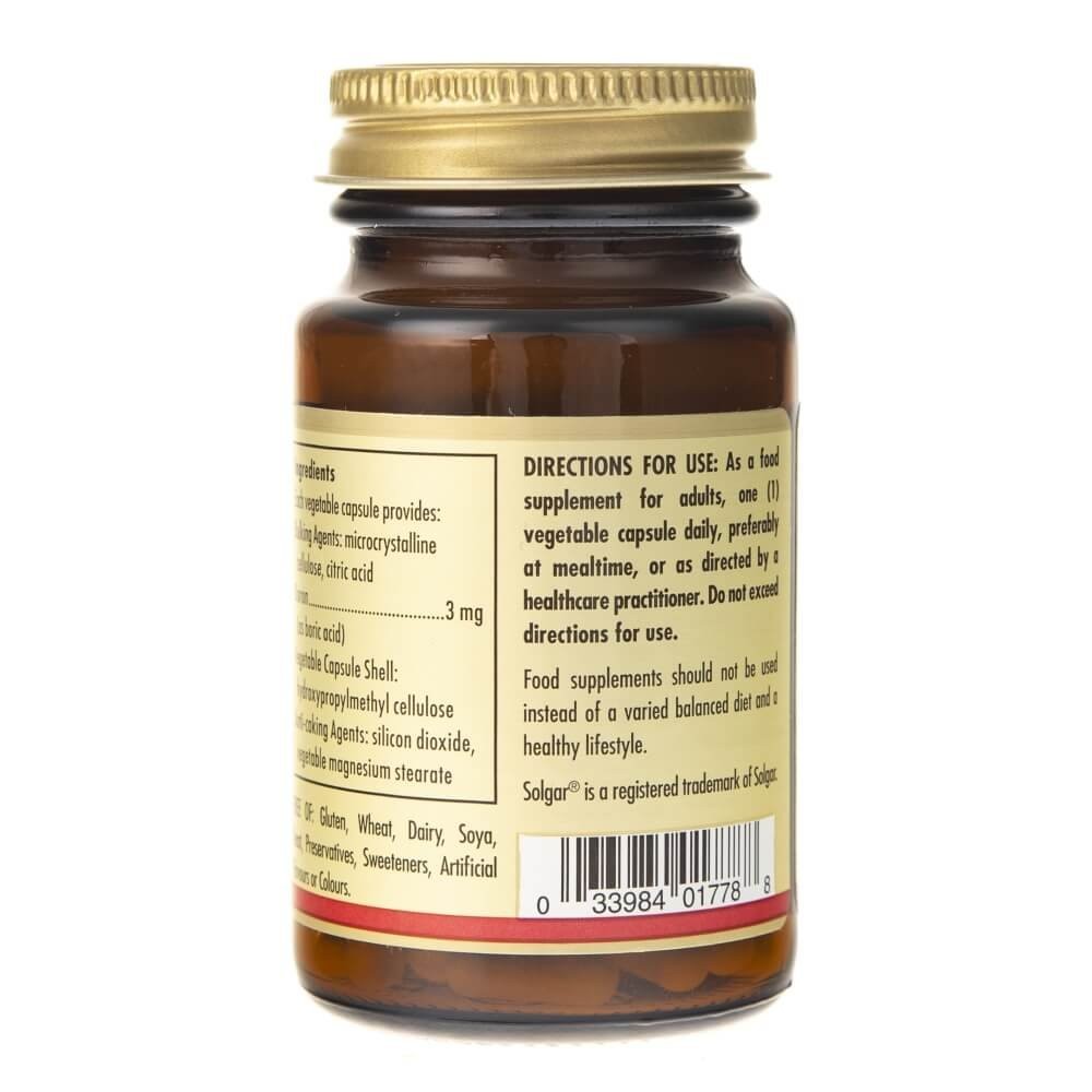 SOLGAR boor 3 mg – 100 kapslit