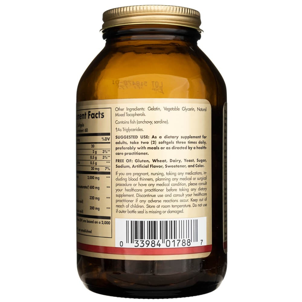SOLGAR Omega-3 kalaõli kontsentraat – 120 kapslit