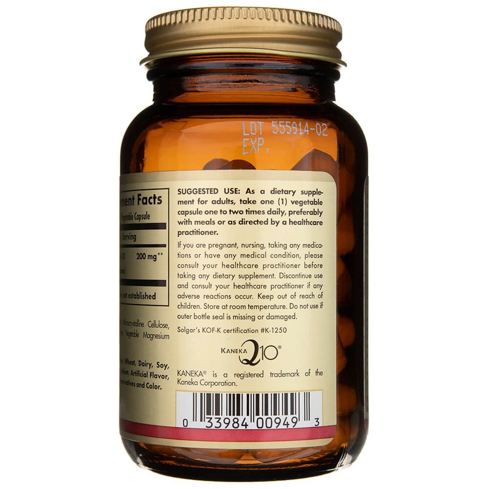 SOLGAR Vegan CoQ-10 200 mg – 60 kapslit