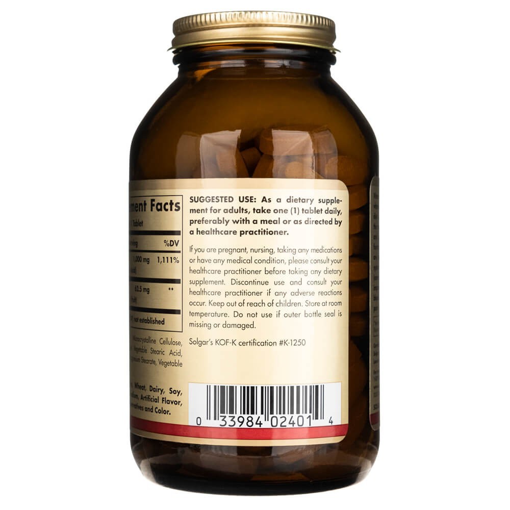 SOLGAR C-vitamiin 1000 mg koos kibuvitsaga – 250 tabletti