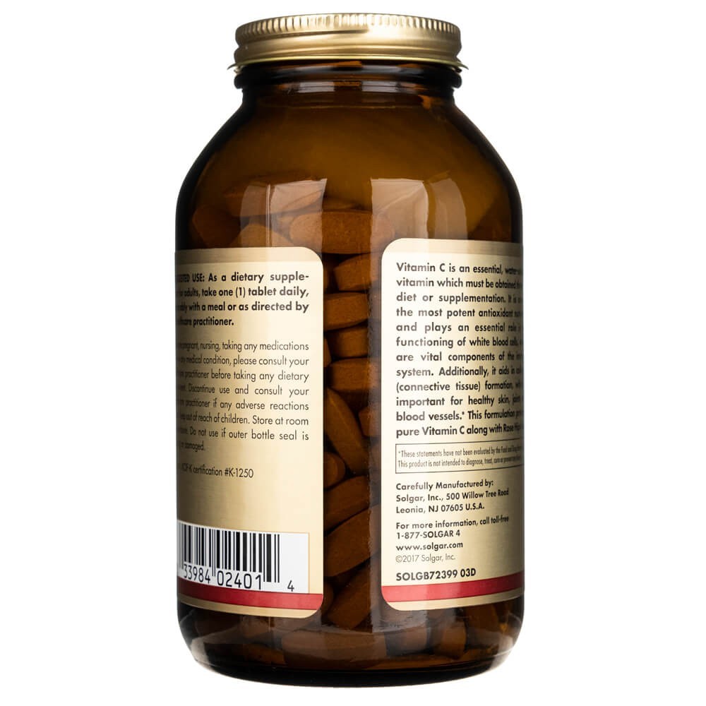 SOLGAR C-vitamiin 1000 mg koos kibuvitsaga – 250 tabletti