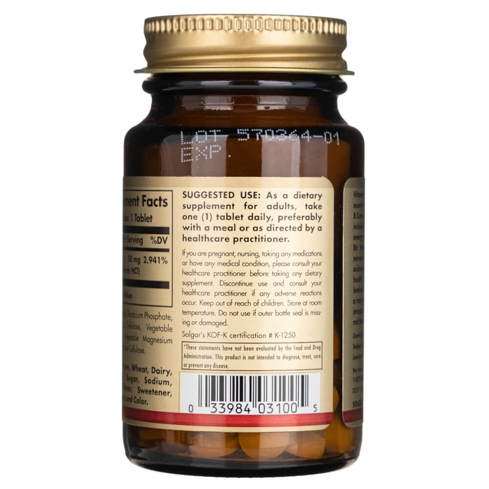 SOLGAR vitamiin B6 50 mg – 100 tabletti