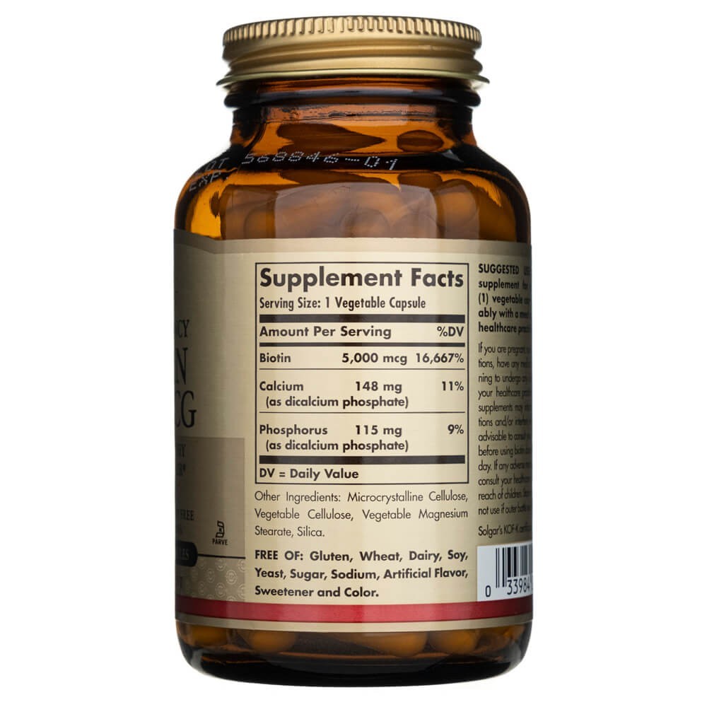 SOLGAR biotiin 5000 mcg – 100 kapslit