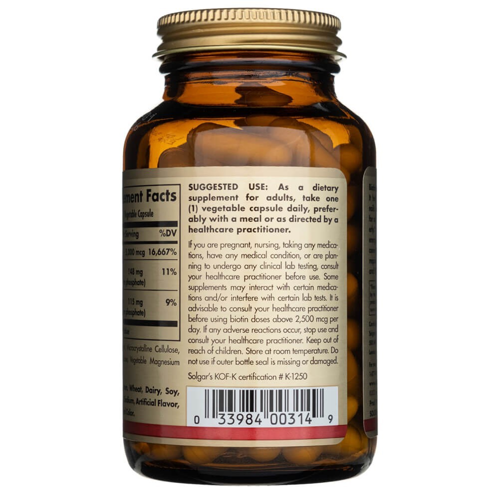 SOLGAR biotiin 5000 mcg – 100 kapslit
