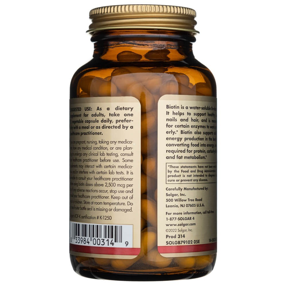 SOLGAR biotiin 5000 mcg – 100 kapslit