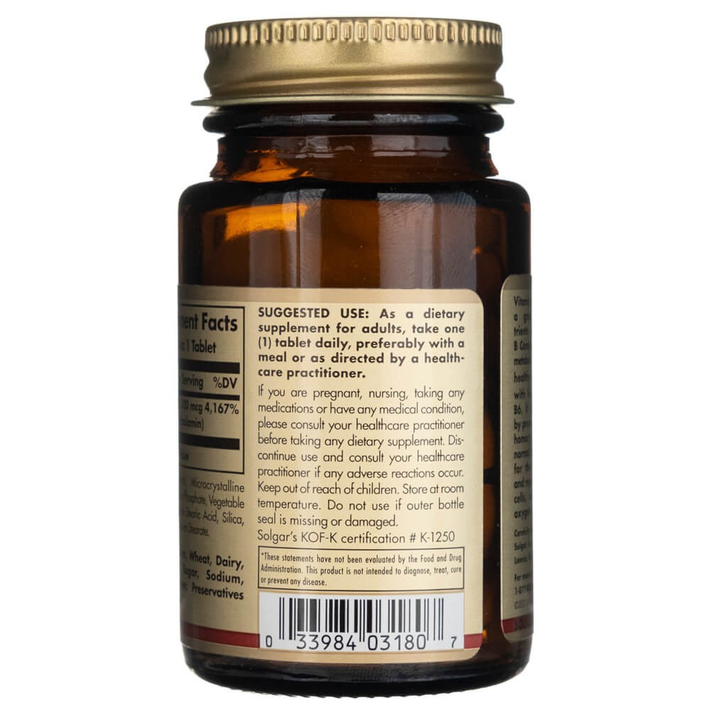 SOLGAR vitamiin B12 100 mcg – 100 tabletti