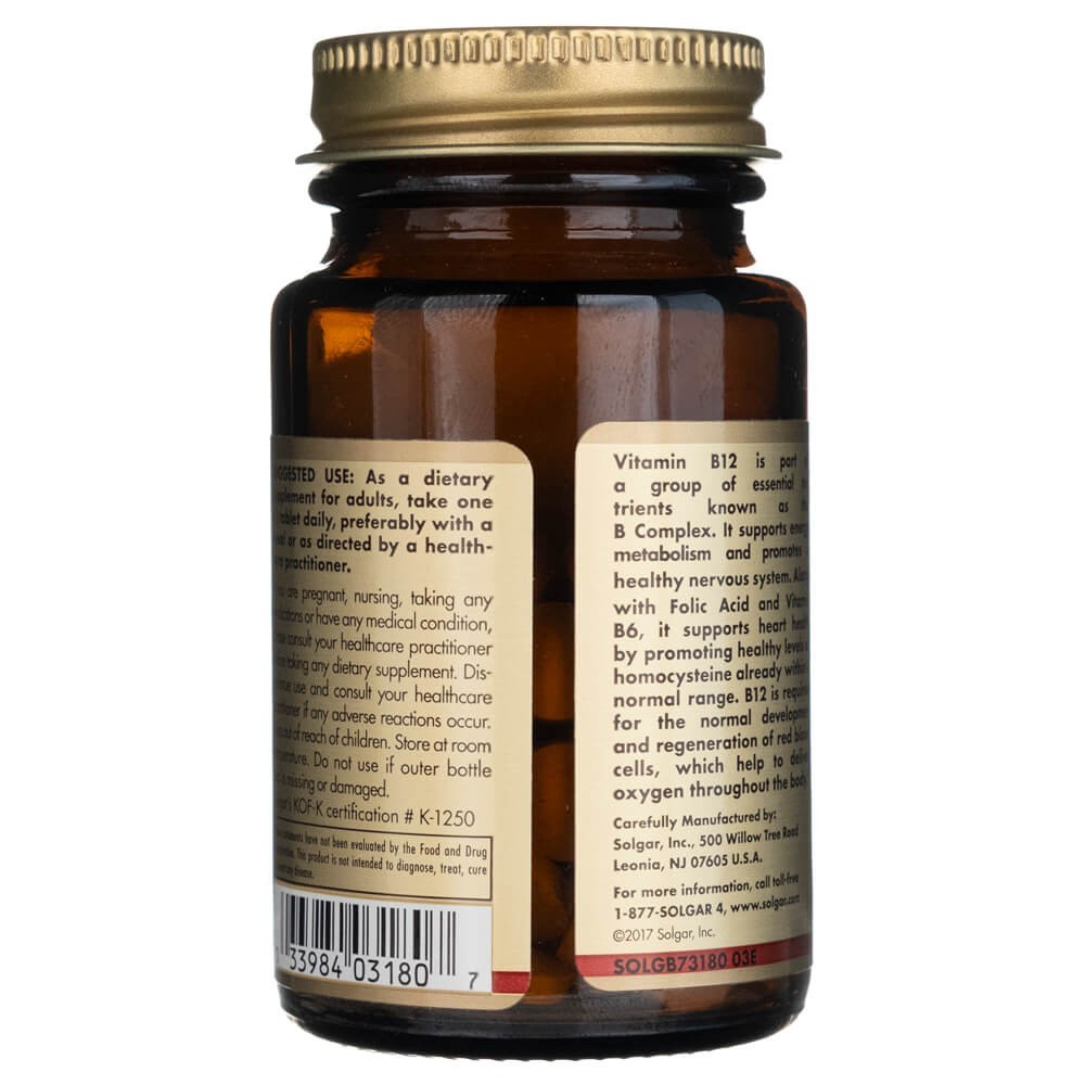 SOLGAR vitamiin B12 100 mcg – 100 tabletti