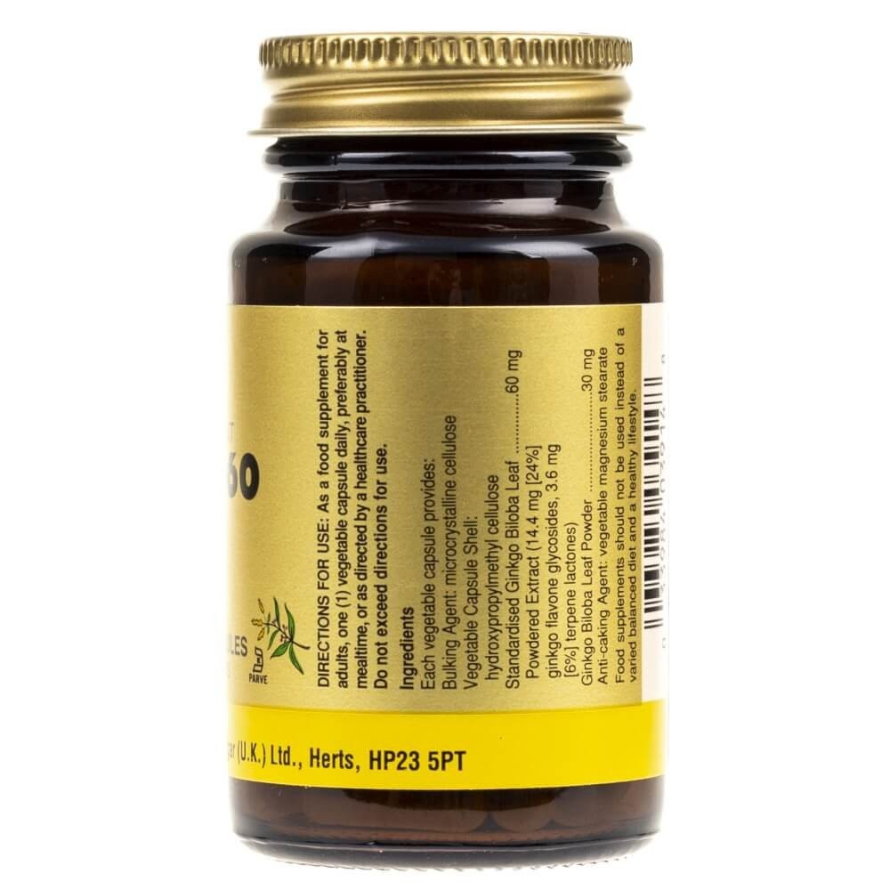 SOLGAR Ginkgo Biloba - 60 kapslit