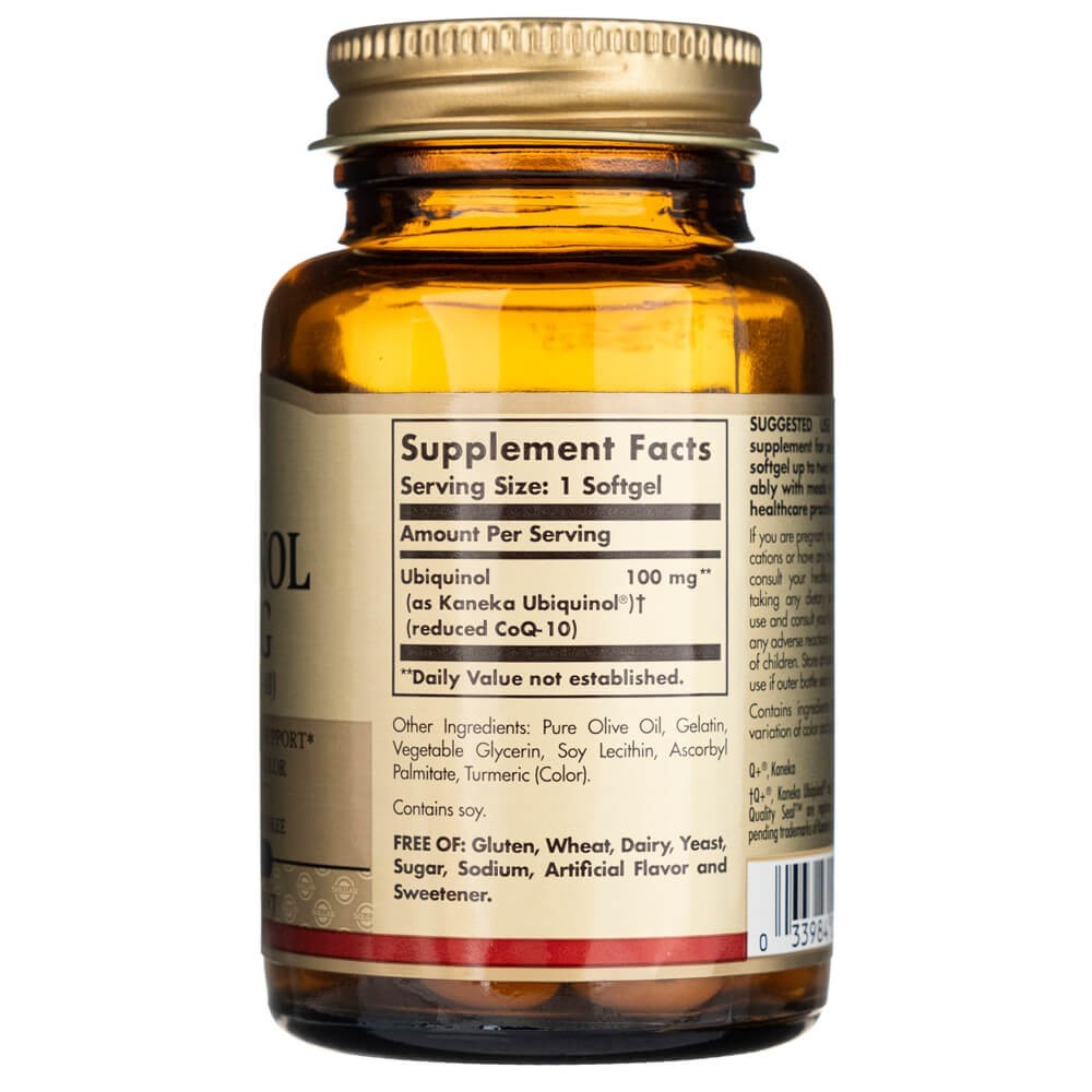 SOLGAR ubikinool 100 mg - 50 kapslit