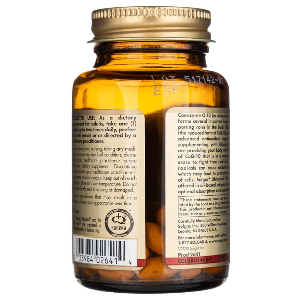 SOLGAR ubikinool 100 mg - 50 kapslit