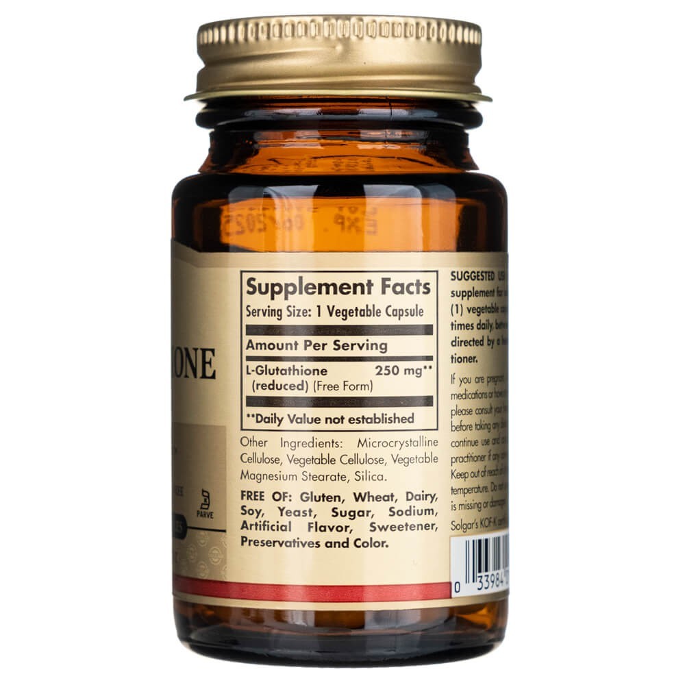 SOLGAR redutseeritud L-glutation 250 mg – 30 kapslit