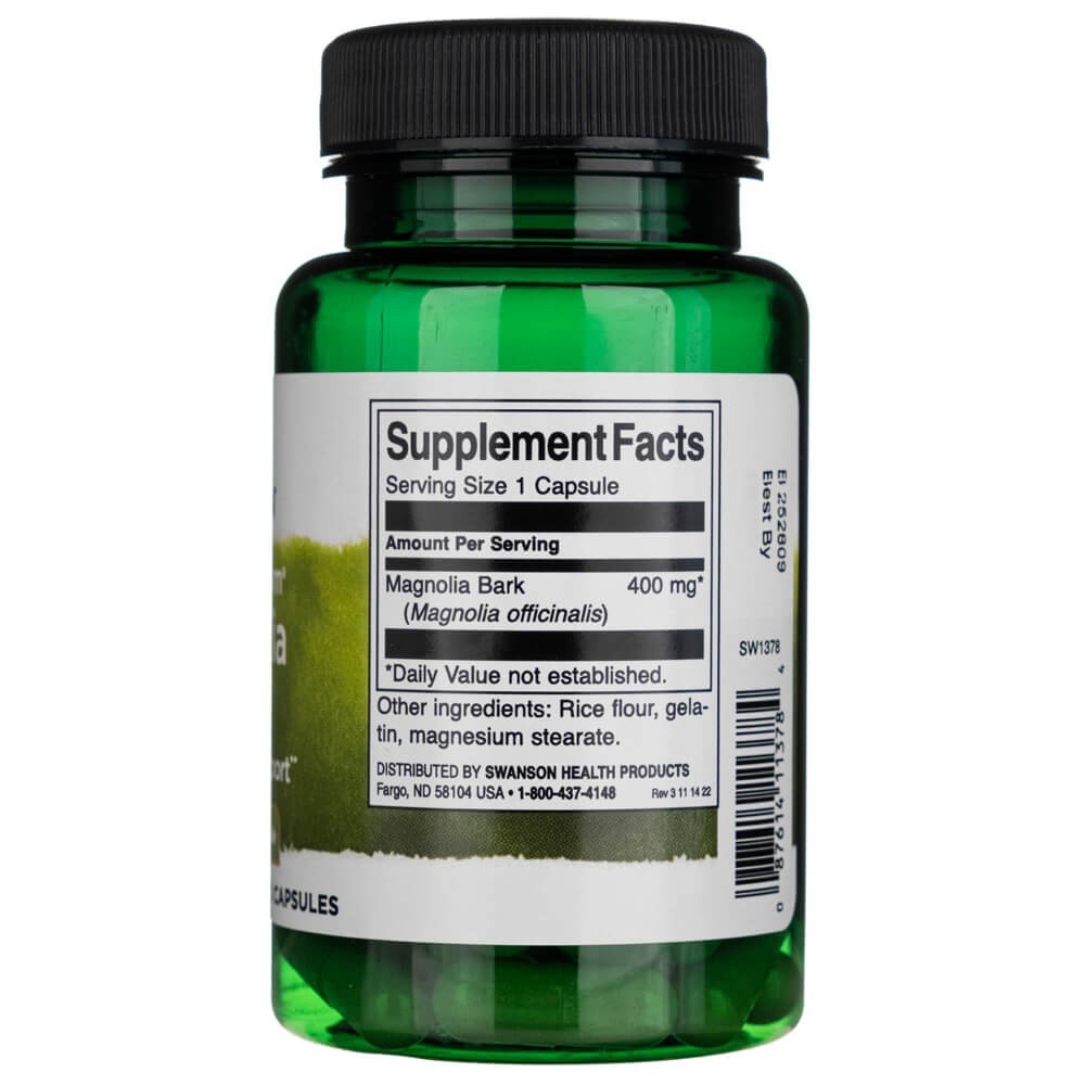 SWANSON magnoolia koor 400 mg – 60 kapslit