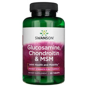 SWANSON glükoosamiin, kondroitiin ja MSM – 120 tabletti