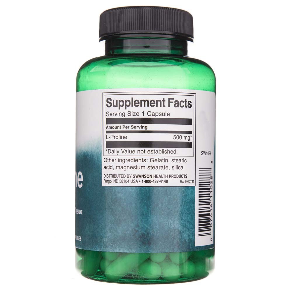 SWANSON L-Proliin 500 mg – 100 kapslit
