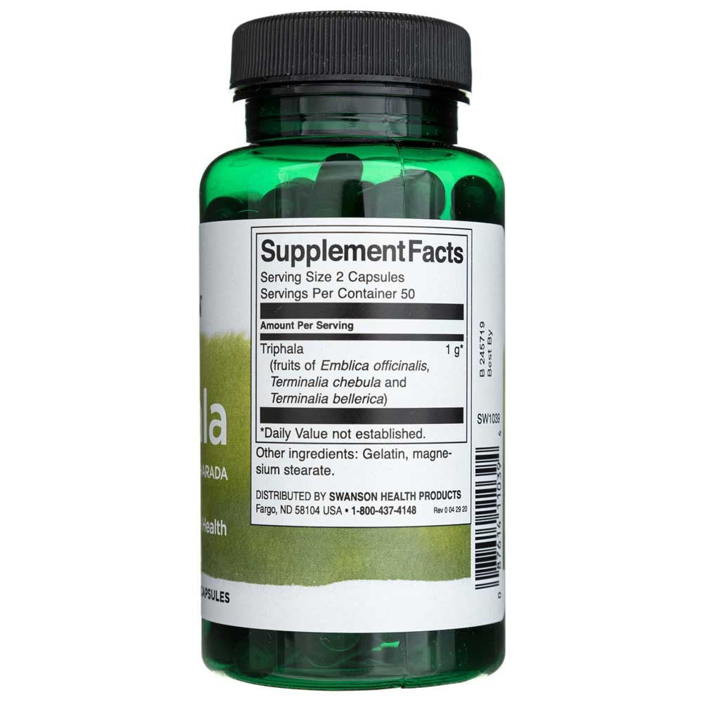 SWANSONi Trifala amla, behada ja haradaga 500 mg – 100 kapslit
