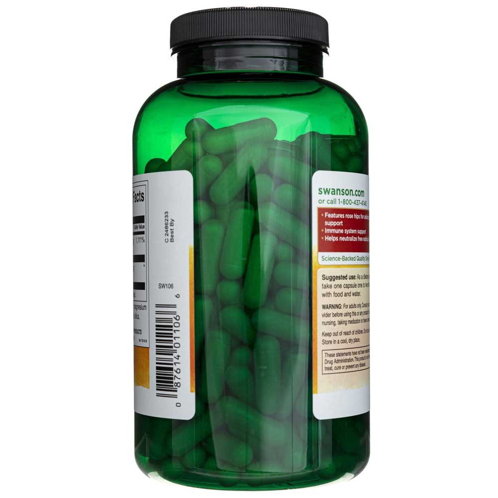 SWANSON C-vitamiin kibuvitsaga 1000 mg – 250 kapslit