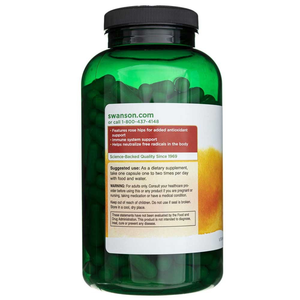 SWANSON C-vitamiin kibuvitsaga 1000 mg – 250 kapslit