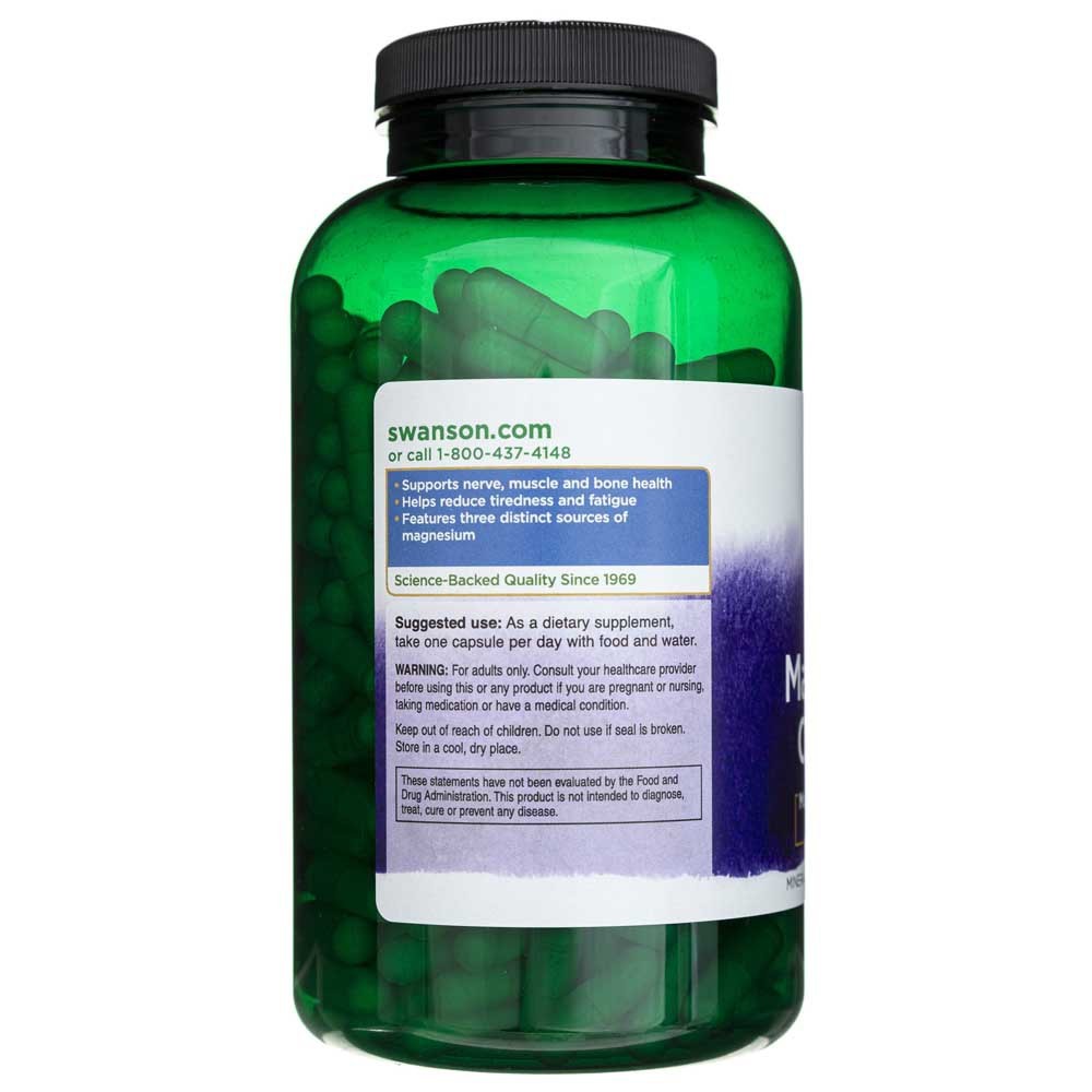 SWANSON kolmik magneesiumikompleks 400 mg – 300 kapslit