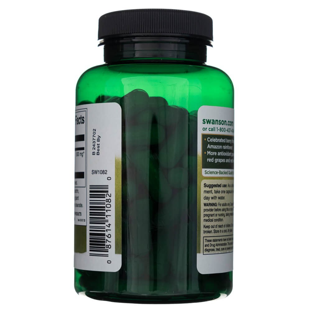 SWANSON Acai mari 500 mg – 120 kapslit