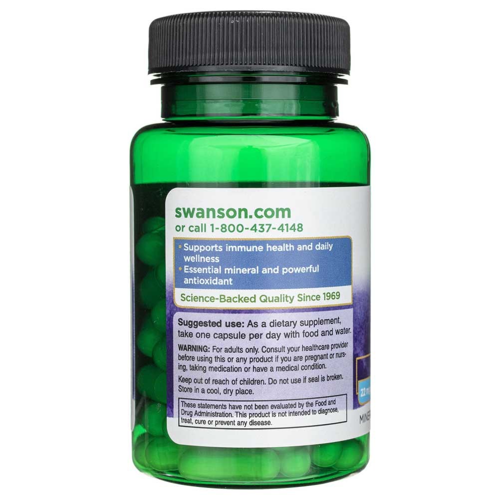 SWANSON tsinkpikolinaat 22 mg – 60 kapslit