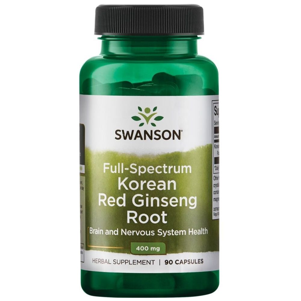 SWANSON Korea Punane Ženšenn 400 mg – 90 kapslit