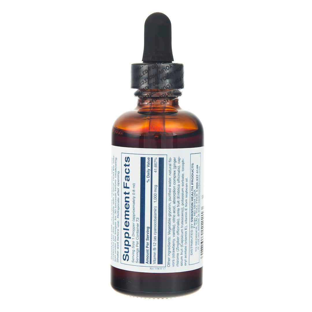 SWANSON vedel B12-vitamiin – 59 ml
