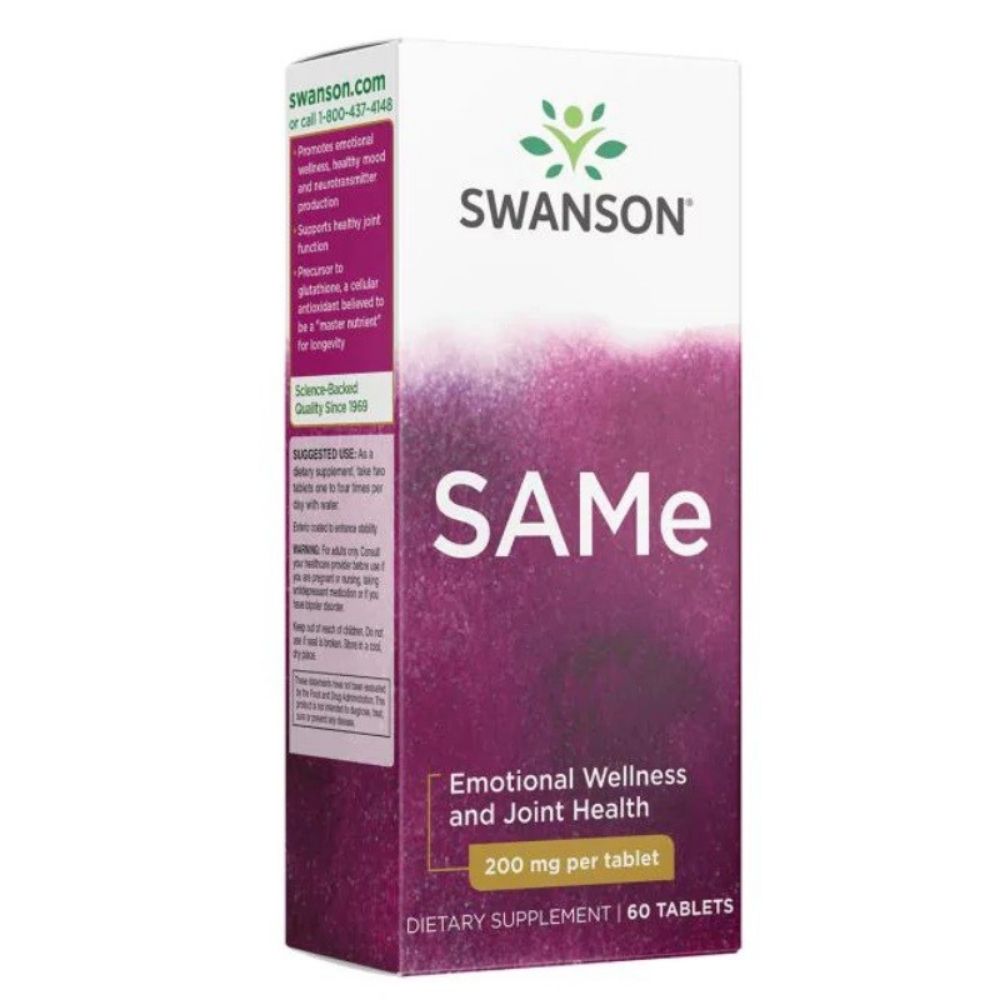 SWANSON SAMe (S-adenosüül-L-metioniin) 200 mg – 60 tabletti
