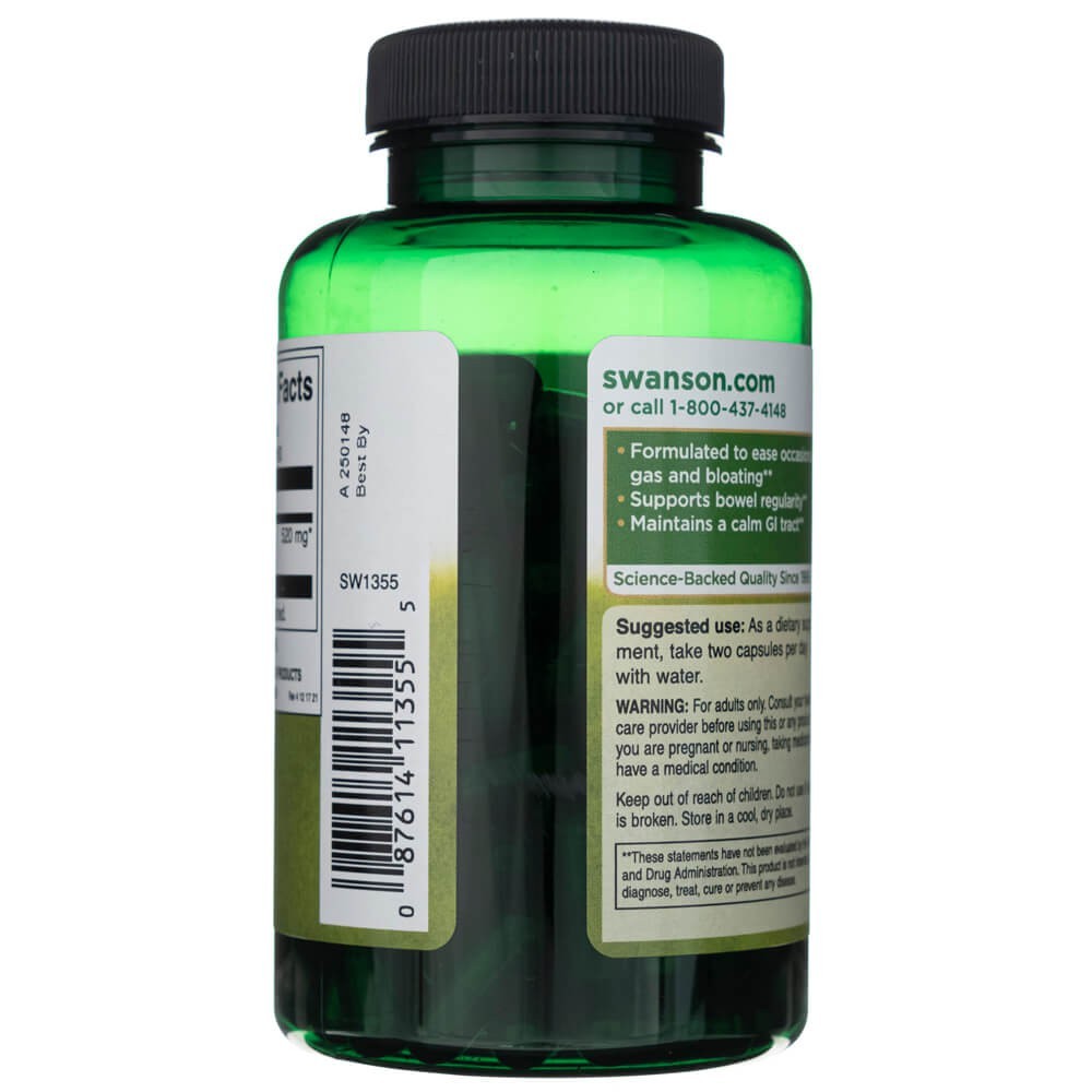 SWANSON aktiivsüsi 260 mg – 120 kapslit