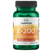 SWANSON E-vitamiin 200 IU – 100 kapslit