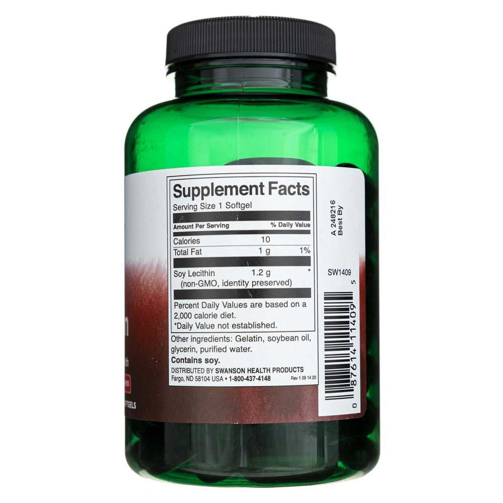 SWANSON GMO-vaba sojaletsitiin – 90 kapslit