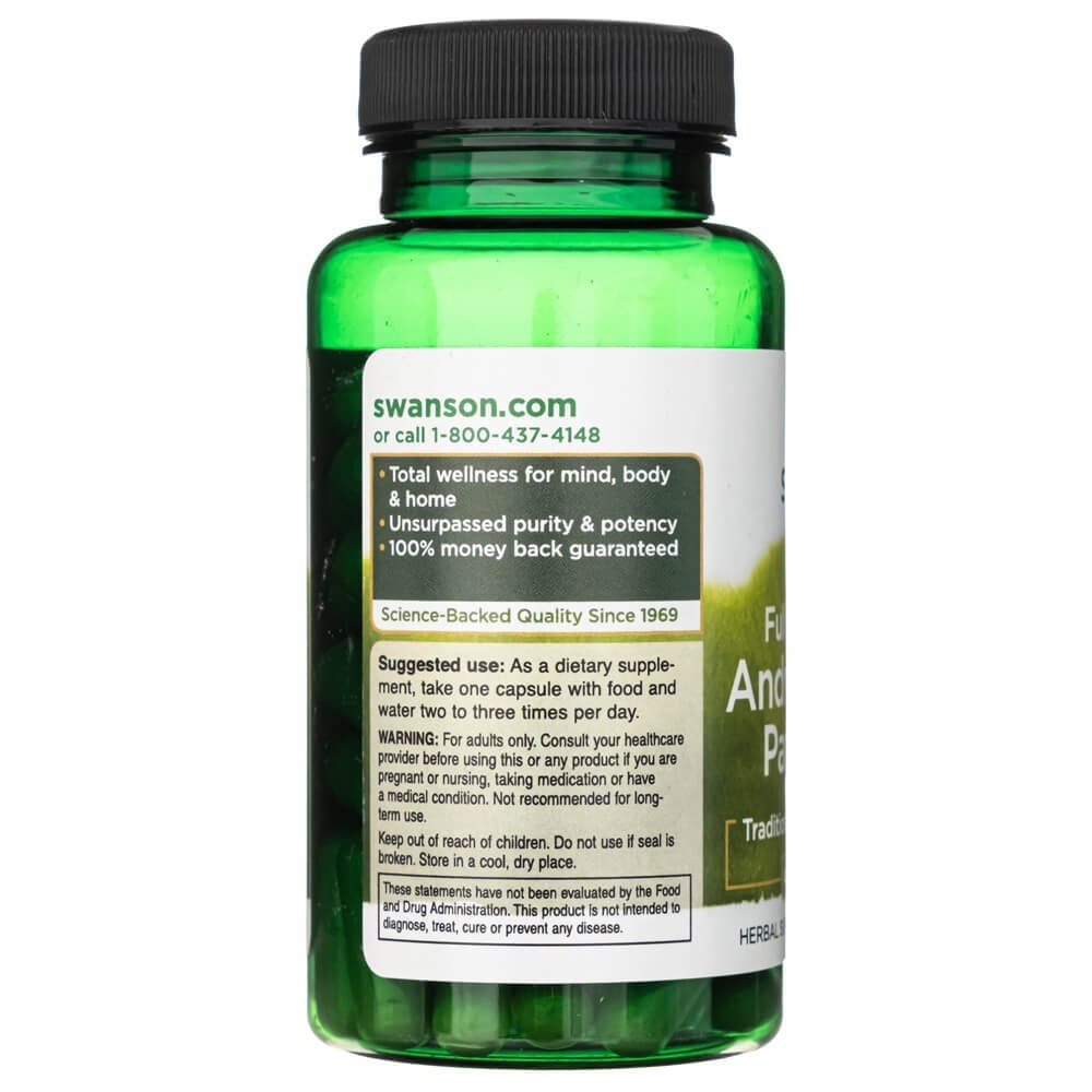 SWANSON Andrographis Paniculata 400 mg – 60 kapslit