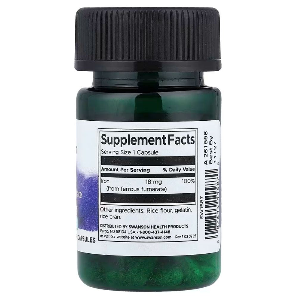 SWANSON raudkirsikompleks 18 mg – 60 kapslit