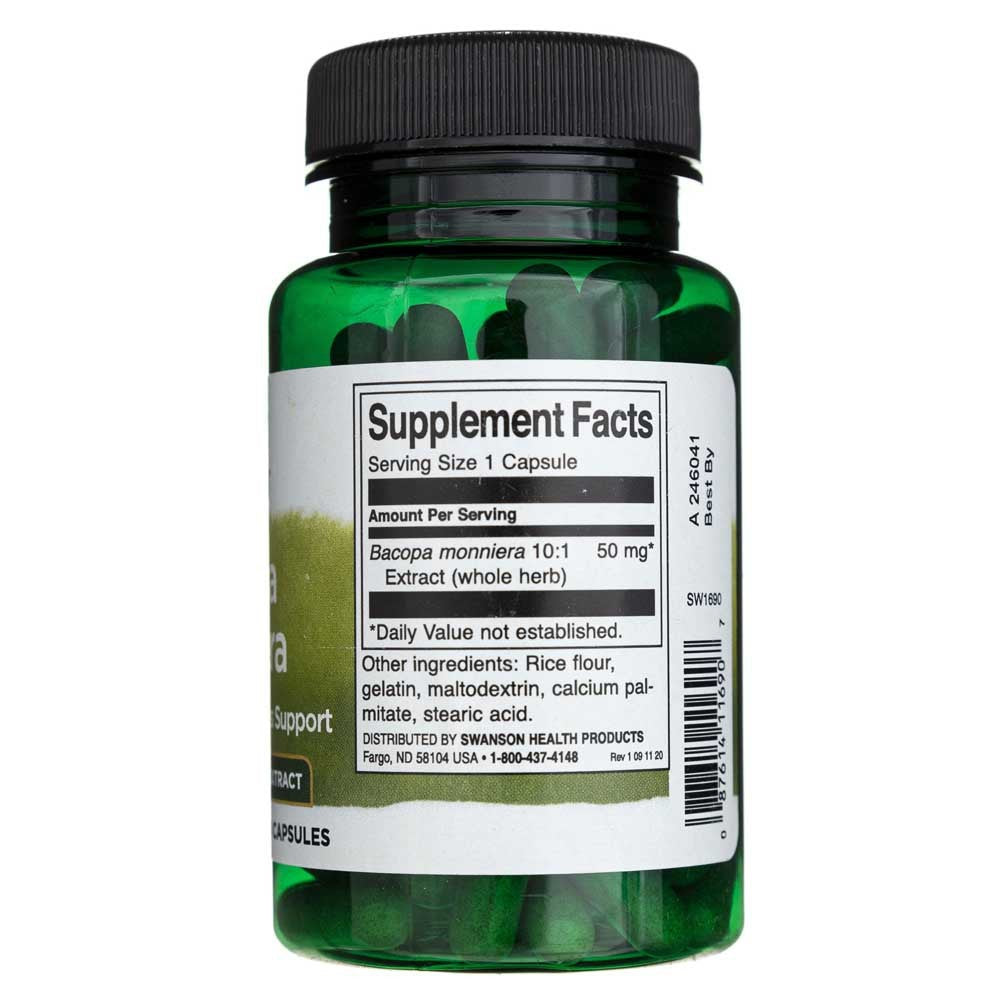SWANSON Bacopa Monniera 50 mg - 90 kapslit