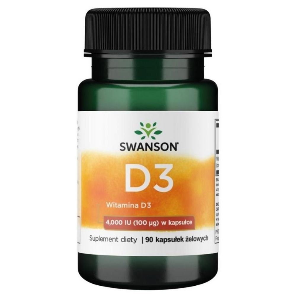 SWANSON vitamiin D3 4000 IU (100 mcg) – 90 kapslit