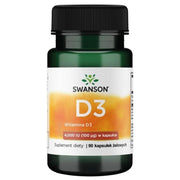 SWANSON vitamiin D3 4000 IU (100 mcg) – 90 kapslit