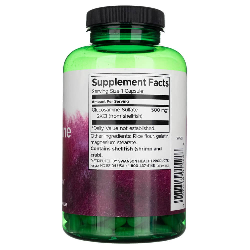 SWANSON glükoosamiinsulfaat 2KCl 500 mg – 250 kapslit