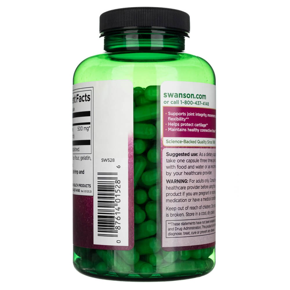 SWANSON glükoosamiinsulfaat 2KCl 500 mg – 250 kapslit