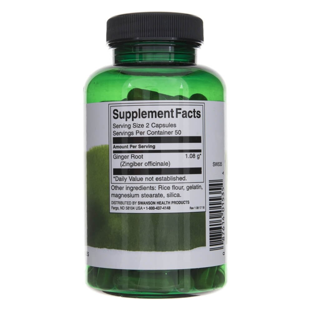 SWANSON Ingveri juure ekstrakt 540 mg – 100 kapslit