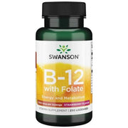 SWANSON vitamiin B12 500 mcg, maasikamaitselised – 250 närimistabletti
