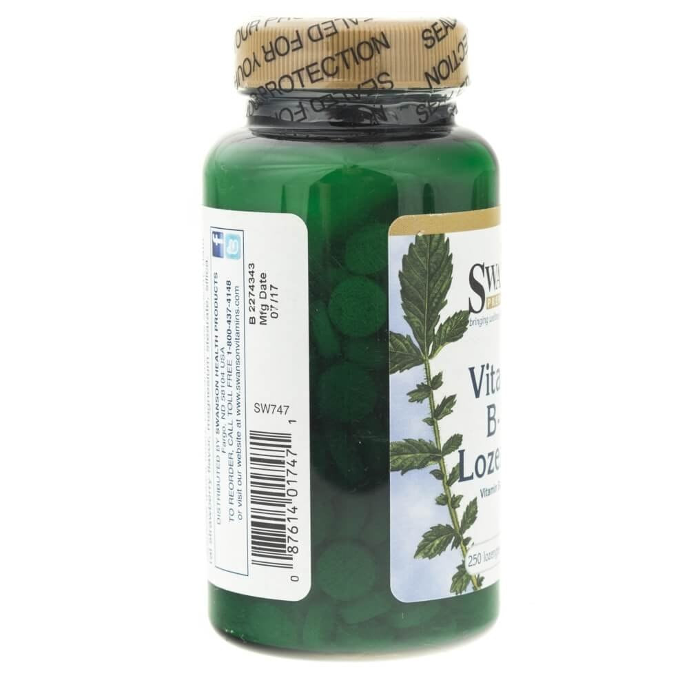 SWANSON vitamiin B12 500 mcg, maasikamaitselised – 250 närimistabletti