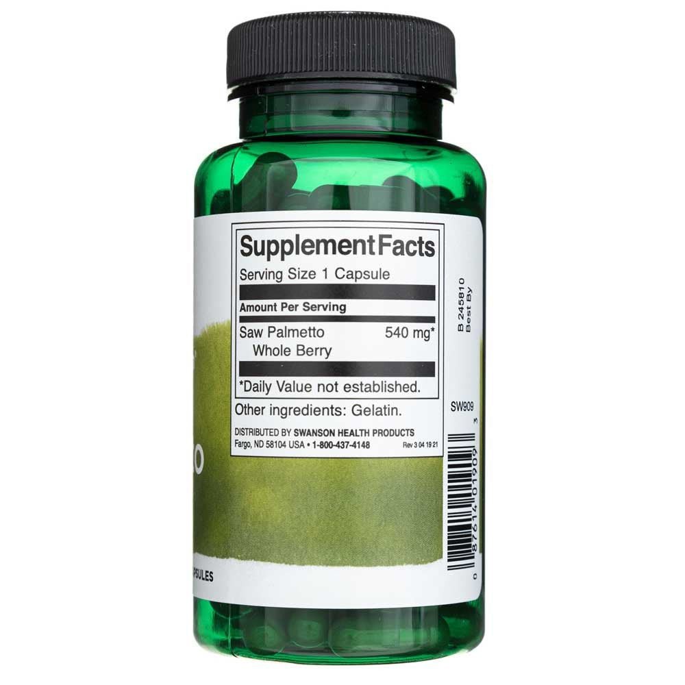 SWANSON Saw Palmetto 540 mg – 100 kapslit