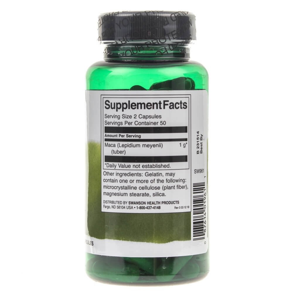 SWANSON Maca 500 mg – 100 kapslit