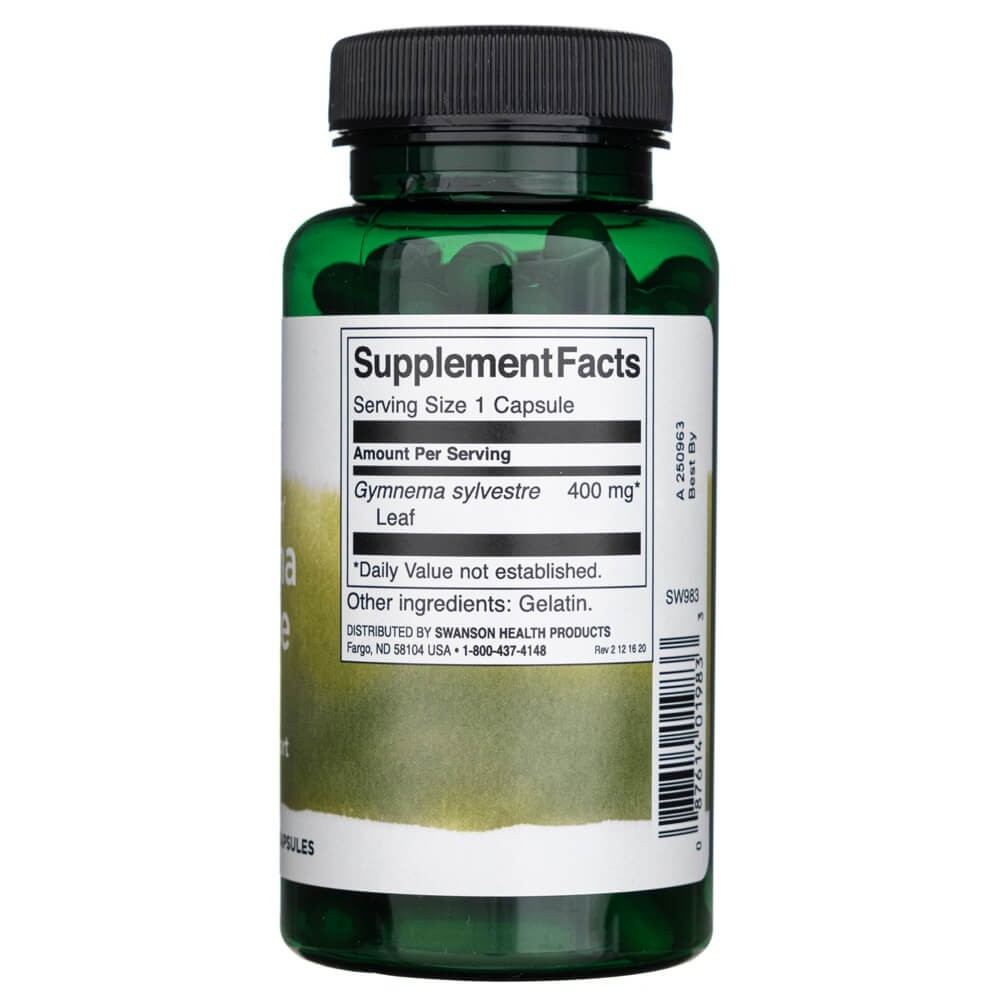 SWANSON Gymnema Sylvestre lehed 400 mg – 100 kapslit