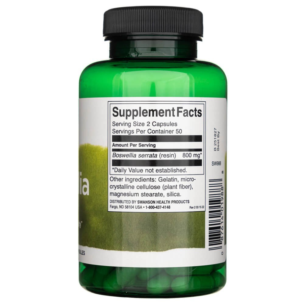 SWANSON Boswellia 400 mg – 100 kapslit