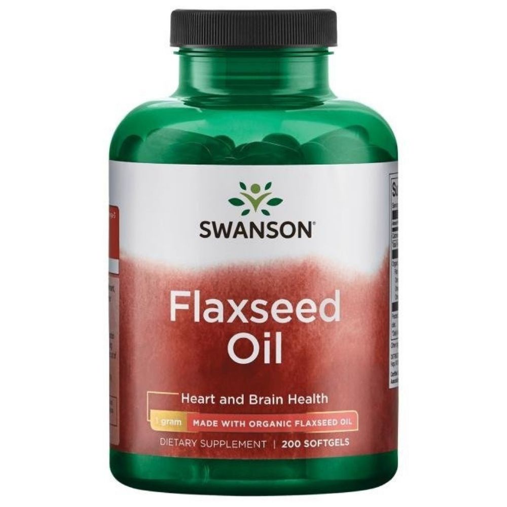 SWANSON linaseemneõli 1000 mg – 200 kapslit