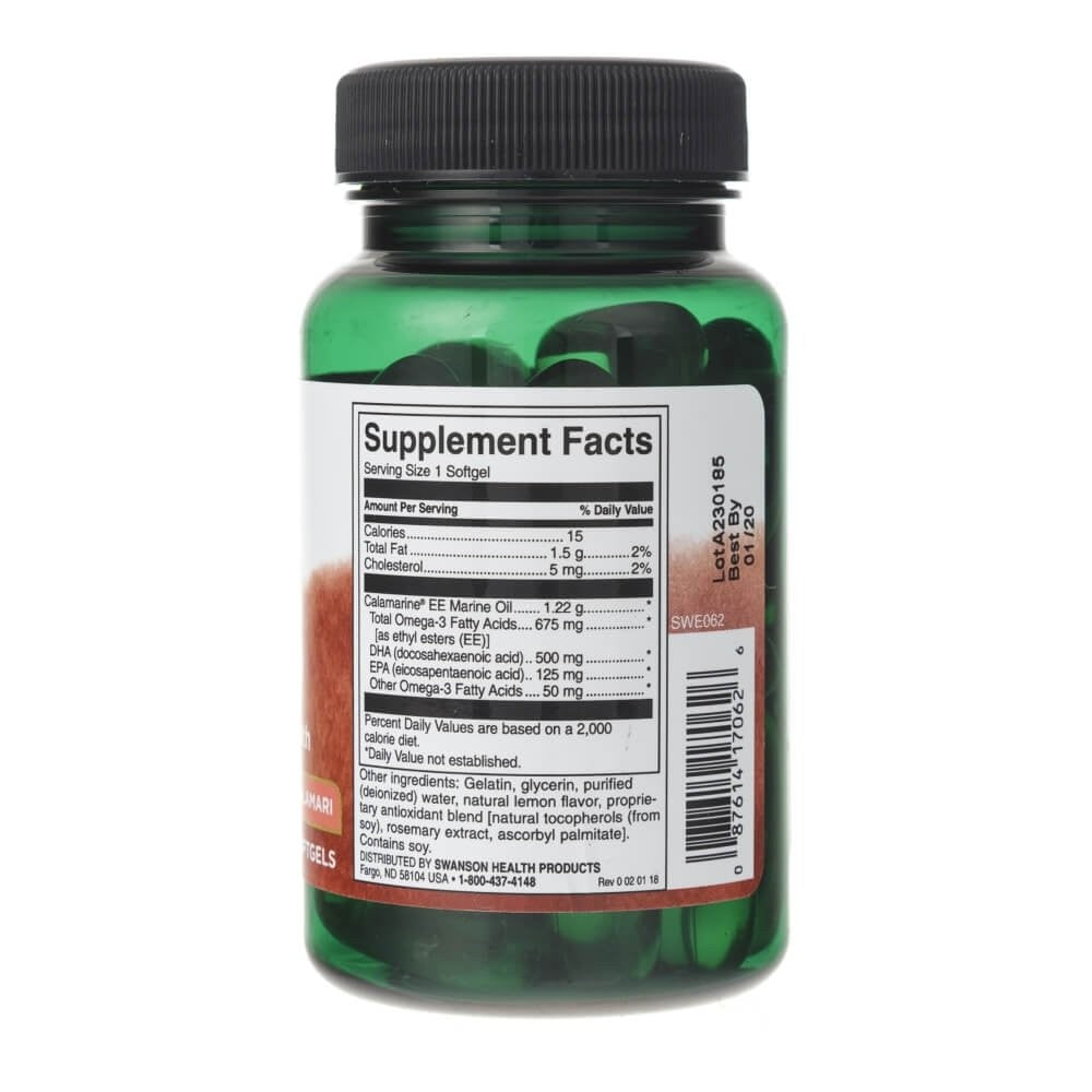 SWANSON Super DHA 500 – 30 kapslit