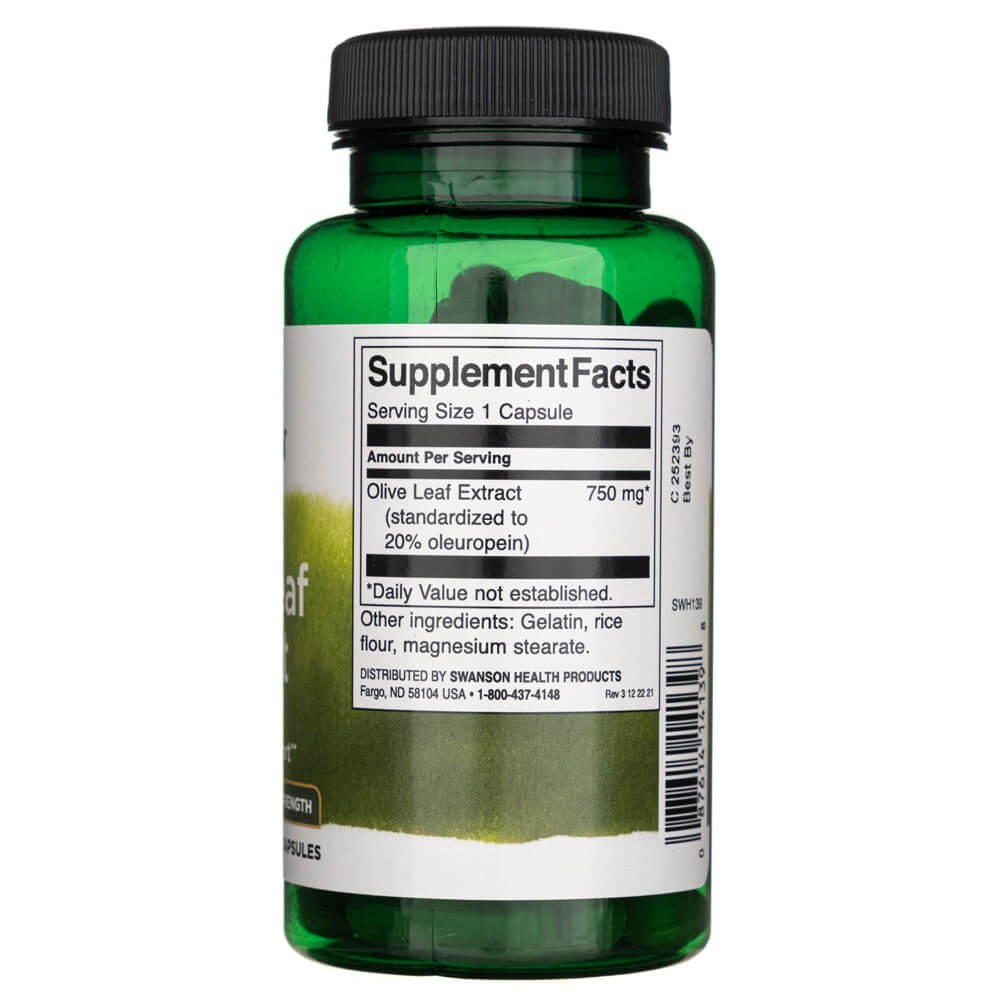 SWANSONi oliivilehe ekstrakt 750 mg – 60 kapslit
