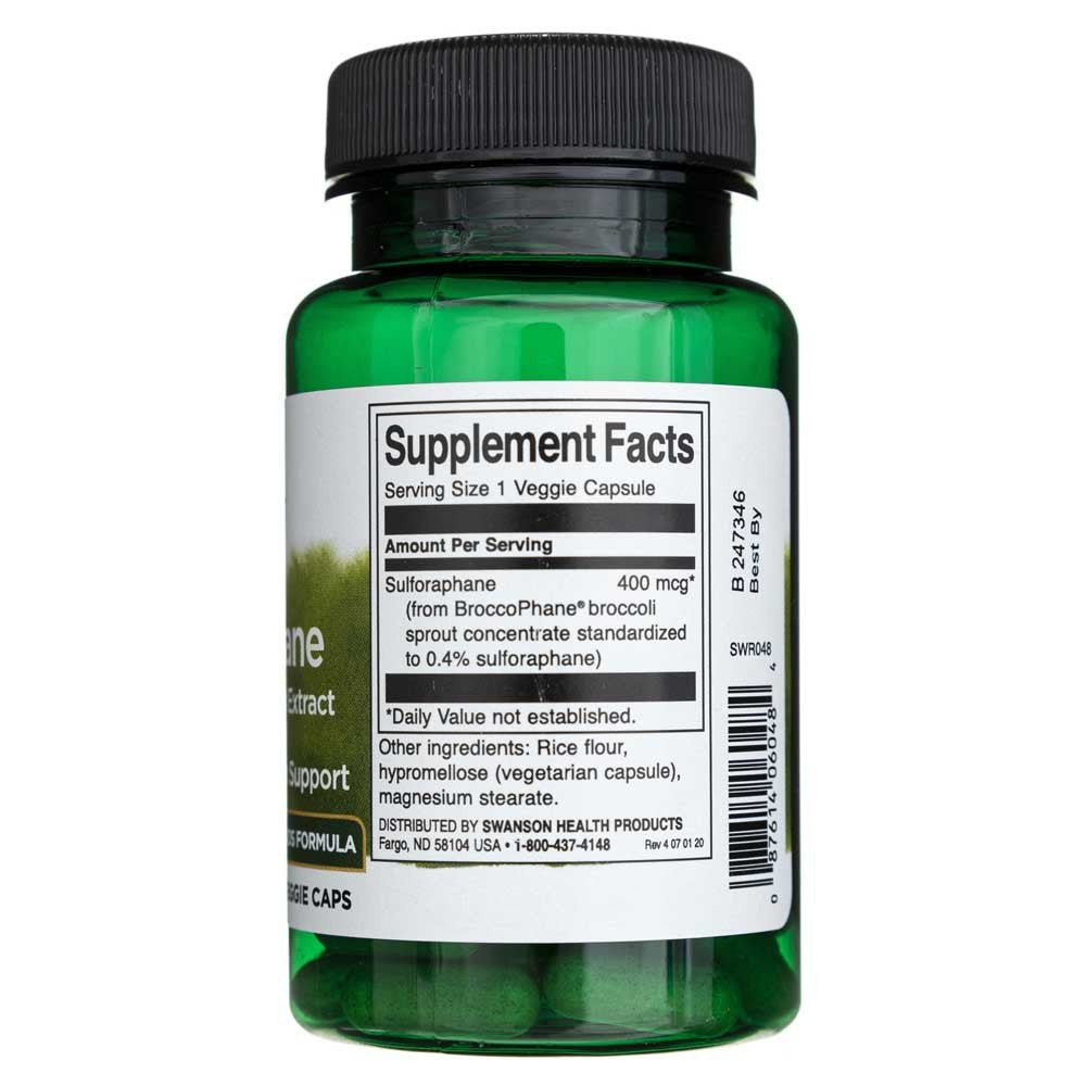 SWANSONi sulforafaan brokolist 400 mcg – 60 kapslit