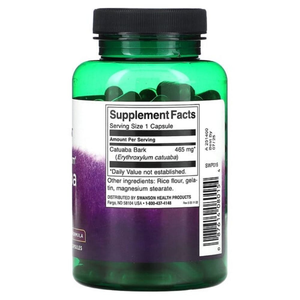 SWANSON Catuaba koore ekstrakt 465 mg – 120 kapslit